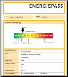Energiepass Energieausweis