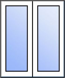 2-tlg. Fenster Fest im Rahmen