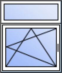 2-tlg. Fenster DK mit Oberlicht (F) (oder Fenstert�r)